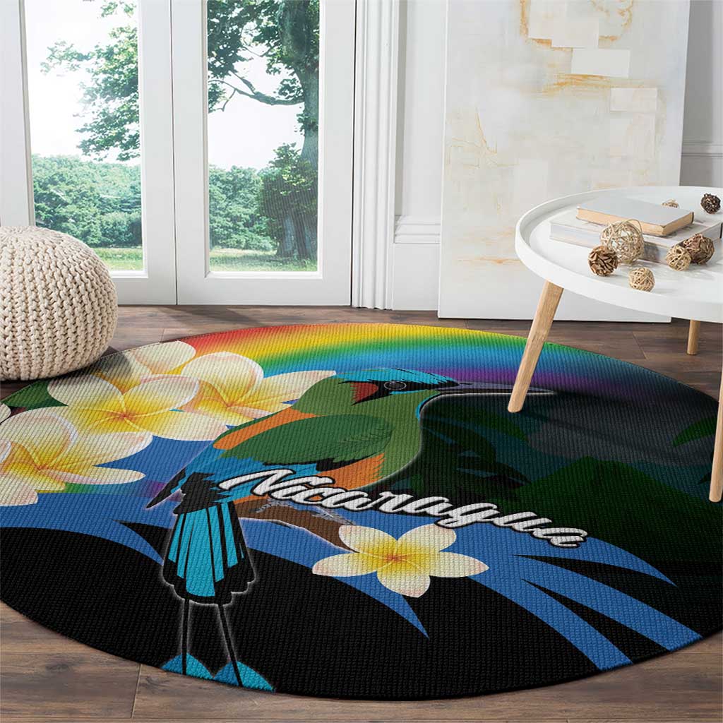 Nicaragua Independence Day Round Carpet En Dios confiamos - Wonder Print Shop