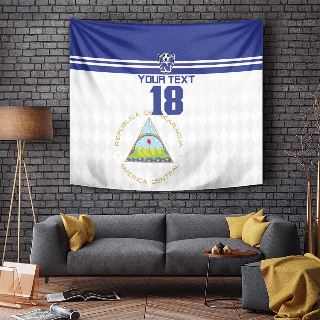 Custom Nicaragua Football Tapestry La Azul y Blanco - Wonder Print Shop