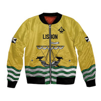 Personalized Lisbon Portugal Bomber Jacket Flag Style - Wonder Print Shop