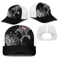 Denmark Viking Ravens Baseball Net Cap Vegvisir Runes Pattern - Wonder Print Shop