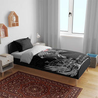 Denmark Viking Ravens Bedding Set Vegvisir Runes Pattern - Wonder Print Shop