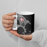 Denmark Viking Ravens Ceramic Mug Vegvisir Runes Pattern - Wonder Print Shop