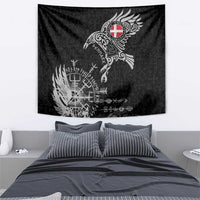 Denmark Viking Ravens Tapestry Vegvisir Runes Pattern - Wonder Print Shop