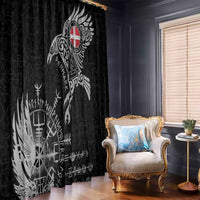 Denmark Viking Ravens Window Curtain Vegvisir Runes Pattern - Wonder Print Shop