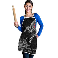 Norway Viking Ravens Apron Vegvisir Runes Pattern - Wonder Print Shop