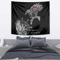Norway Viking Ravens Tapestry Vegvisir Runes Pattern - Wonder Print Shop