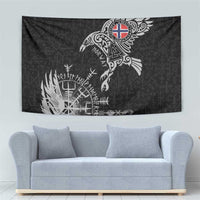Norway Viking Ravens Tapestry Vegvisir Runes Pattern - Wonder Print Shop