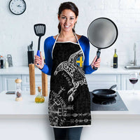 Sweden Viking Ravens Apron Vegvisir Runes Pattern - Wonder Print Shop