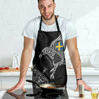 Sweden Viking Ravens Apron Vegvisir Runes Pattern - Wonder Print Shop