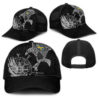 Sweden Viking Ravens Baseball Net Cap Vegvisir Runes Pattern - Wonder Print Shop