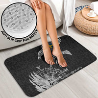 Sweden Viking Ravens Bathroom Set Vegvisir Runes Pattern - Wonder Print Shop