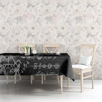 Sweden Viking Ravens Tablecloth Vegvisir Runes Pattern - Wonder Print Shop