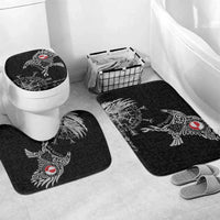 Greenland Viking Ravens Bathroom Set Vegvisir Runes Pattern - Wonder Print Shop