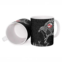 Greenland Viking Ravens Ceramic Mug Vegvisir Runes Pattern - Wonder Print Shop