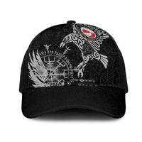 Greenland Viking Ravens Mesh Trucker Cap Vegvisir Runes Pattern - Wonder Print Shop