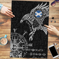 Scotland Viking Ravens Puzzle Vegvisir Runes Pattern - Wonder Print Shop