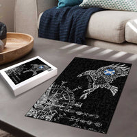 Scotland Viking Ravens Puzzle Vegvisir Runes Pattern - Wonder Print Shop