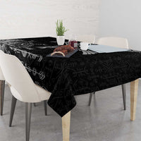 Scotland Viking Ravens Tablecloth Vegvisir Runes Pattern - Wonder Print Shop