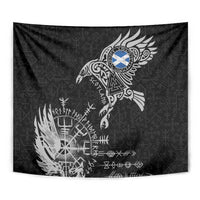 Scotland Viking Ravens Tapestry Vegvisir Runes Pattern - Wonder Print Shop