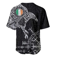 Ireland Viking Ravens Baseball Jersey Vegvisir Runes Pattern - Wonder Print Shop