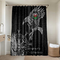 Wales Viking Ravens Bathroom Set Vegvisir Runes Pattern - Wonder Print Shop