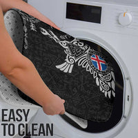 Iceland Viking Ravens Bathroom Set Vegvisir Runes Pattern - Wonder Print Shop