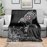 Faroe Islands Viking Ravens Blanket Vegvisir Runes Pattern - Wonder Print Shop
