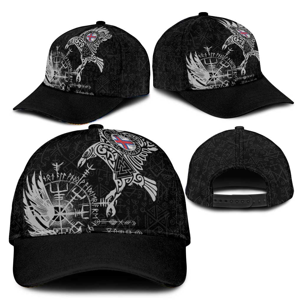 Faroe Islands Viking Ravens Classic Cap Vegvisir Runes Pattern - Wonder Print Shop