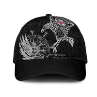 Faroe Islands Viking Ravens Mesh Trucker Cap Vegvisir Runes Pattern - Wonder Print Shop