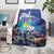 Personalized Bonaire Underwater Tropical Corals Reef Blanket With Colorful Sea Fish