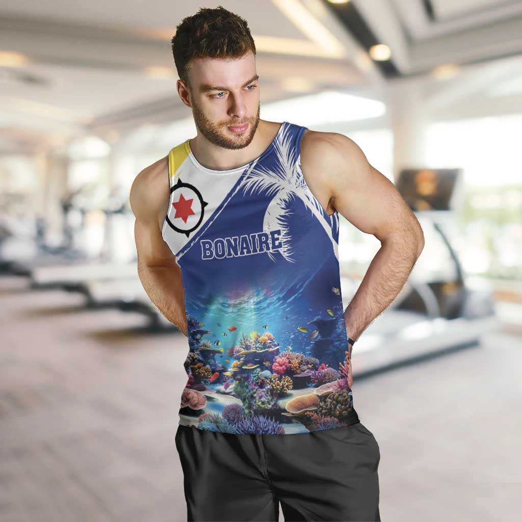 Personalized Bonaire Underwater Tropical Corals Reef Men Tank Top With Colorful Sea Fish - Wonder Print Shop