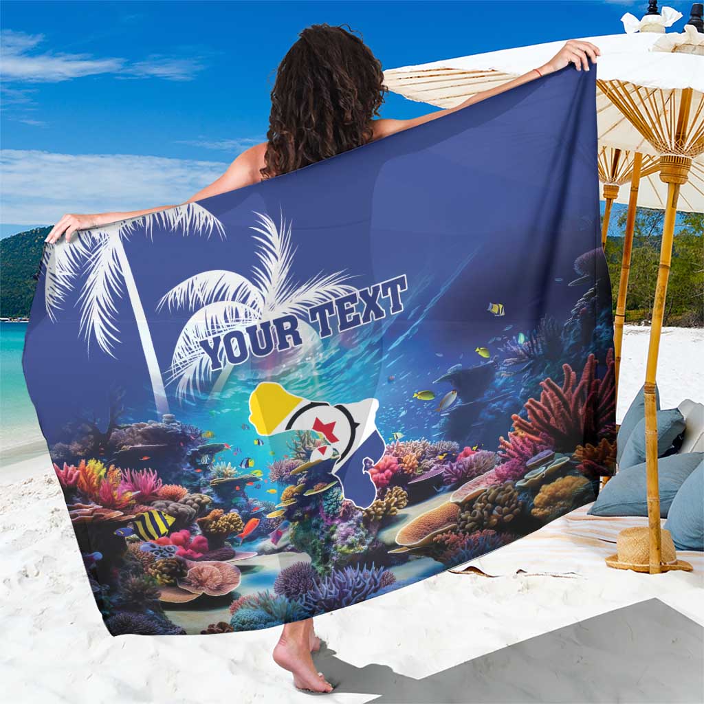 Personalized Bonaire Underwater Tropical Corals Reef Sarong With Colorful Sea Fish - Wonder Print Shop