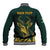 Personalized South Africa Springbok Baseball Jacket With Trendy Protea Flowers Patterns - Wonder Print Shop