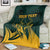 Personalized South Africa Springbok Blanket With Trendy Protea Flowers Patterns