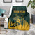 Personalized South Africa Springbok Blanket With Trendy Protea Flowers Patterns