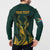 Personalized South Africa Springbok Button Sweatshirt With Trendy Protea Flowers Patterns - Wonder Print Shop