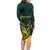 Personalized South Africa Springbok Family Matching Long Sleeve Bodycon Dress and Hawaiian Shirt With Trendy Protea Flowers Patterns - Wonder Print Shop