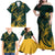 Personalized South Africa Springbok Family Matching Off Shoulder Maxi Dress and Hawaiian Shirt With Trendy Protea Flowers Patterns - Wonder Print Shop