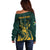 Personalized South Africa Springbok Off Shoulder Sweater With Trendy Protea Flowers Patterns - Wonder Print Shop