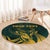 Personalized South Africa Springbok Round Carpet With Trendy Protea Flowers Patterns