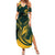 Personalized South Africa Springbok Summer Maxi Dress With Trendy Protea Flowers Patterns