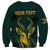 Personalized South Africa Springbok Sweatshirt With Trendy Protea Flowers Patterns