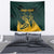 Personalized South Africa Springbok Tapestry With Trendy Protea Flowers Patterns