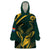 Personalized South Africa Springbok Wearable Blanket Hoodie With Trendy Protea Flowers Patterns