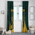 Personalized South Africa Springbok Window Curtain With Trendy Protea Flowers Patterns