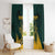 Personalized South Africa Springbok Window Curtain With Trendy Protea Flowers Patterns