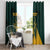 Personalized South Africa Springbok Window Curtain With Trendy Protea Flowers Patterns