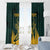 Personalized South Africa Springbok Window Curtain With Trendy Protea Flowers Patterns