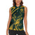 Personalized South Africa Springbok Women Sleeveless Polo Shirt With Trendy Protea Flowers Patterns