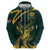 Personalized South Africa Springbok Zip Hoodie With Trendy Protea Flowers Patterns